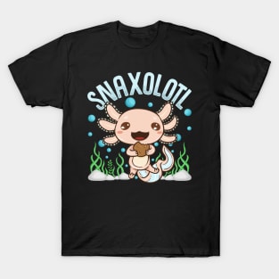 Snaxolotl Funny Axolotl Sushi Snacks Kawaii Animal T-Shirt